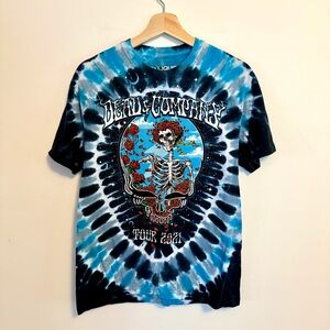 RARE Liquid Blue Dead and Company 2021 Tour Tie Dye Graphic Tee – Medium